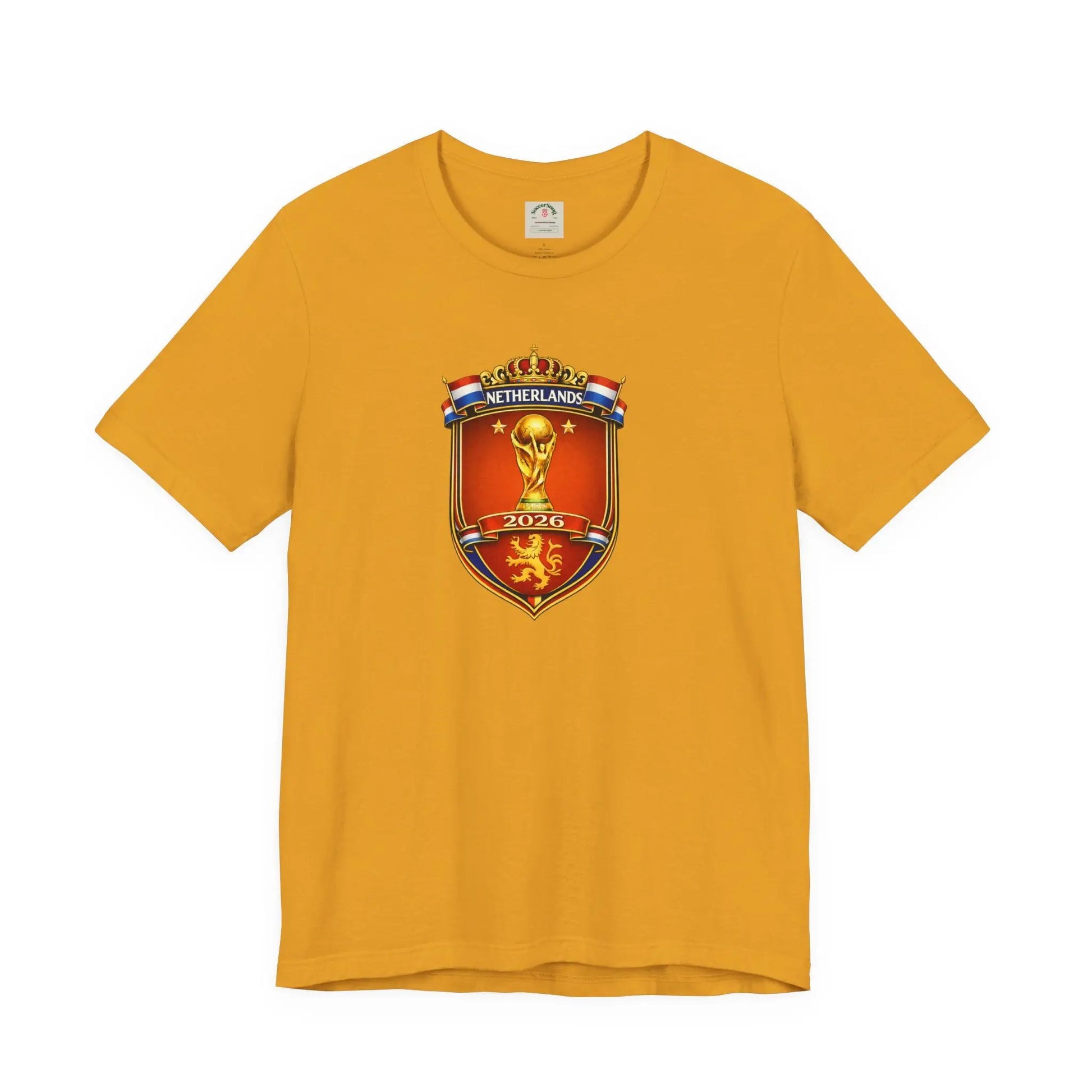 Netherlands World Cup 2026 Soccer Crest T-Shirt by Printify