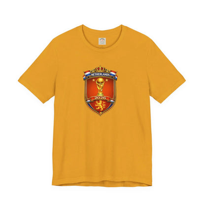 Netherlands World Cup 2026 Soccer Crest T-Shirt by Printify