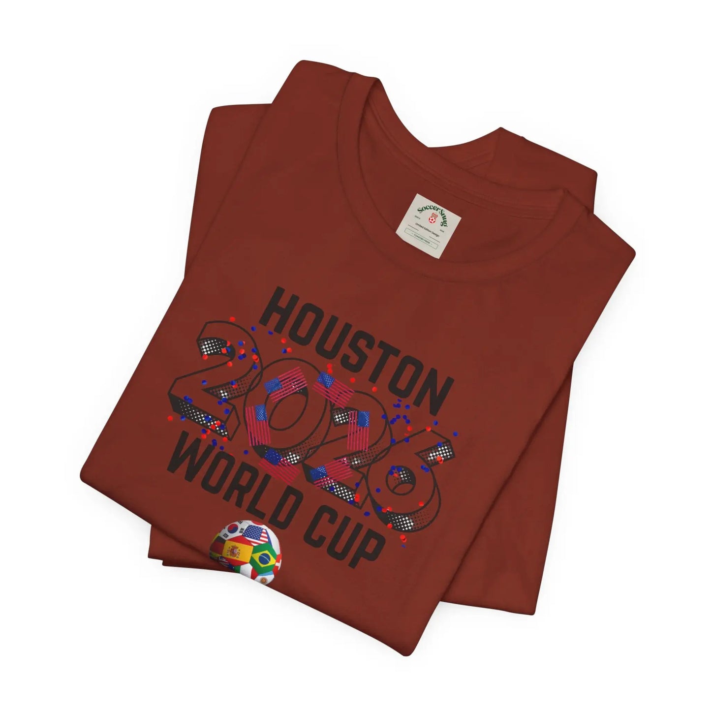 Houston World Cup 2026 Host Unisex Cotton Crew Tee by Printify