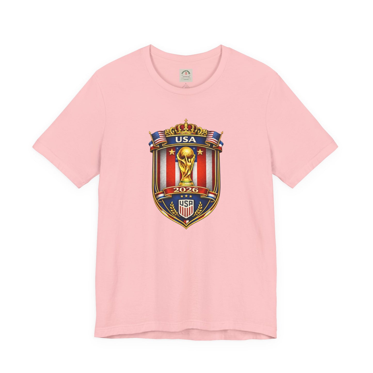 USA Soccer 2026 World Cup Crest T-Shirt by Printify