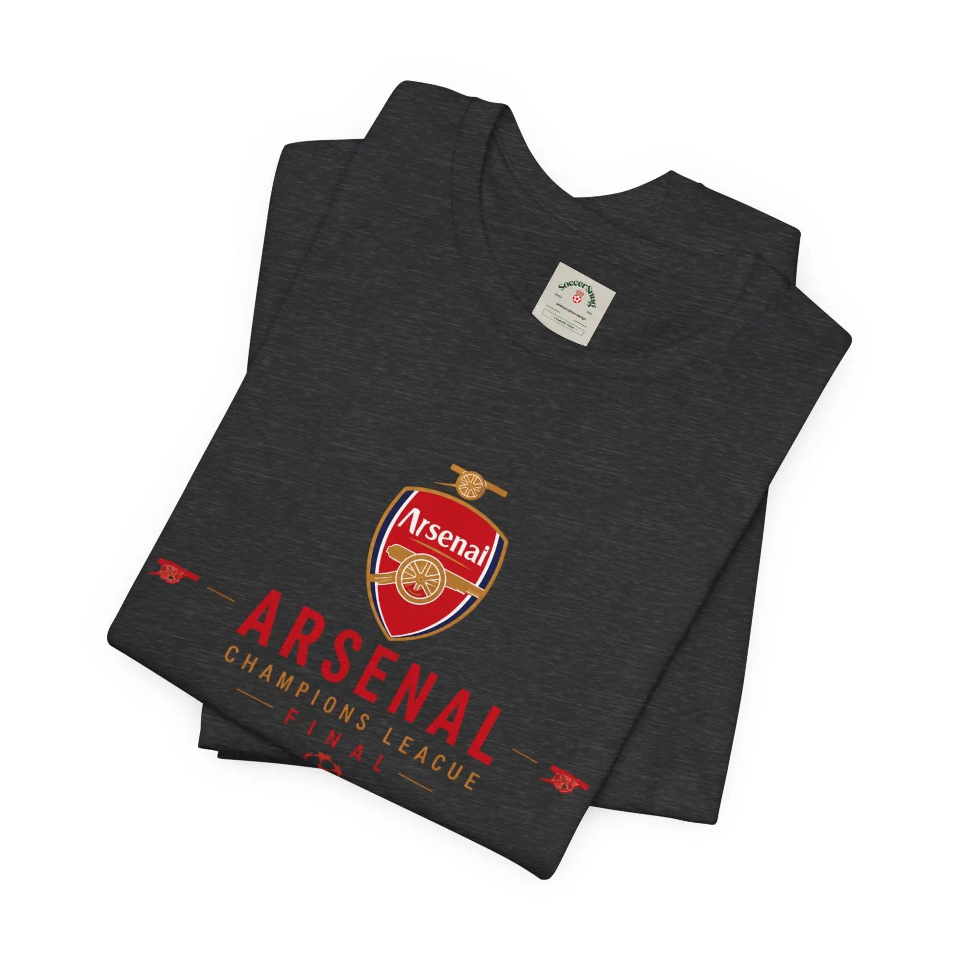 Arsenal Champions League Final Unisex Soccer Jersey Short Sleeve Tee by Printify