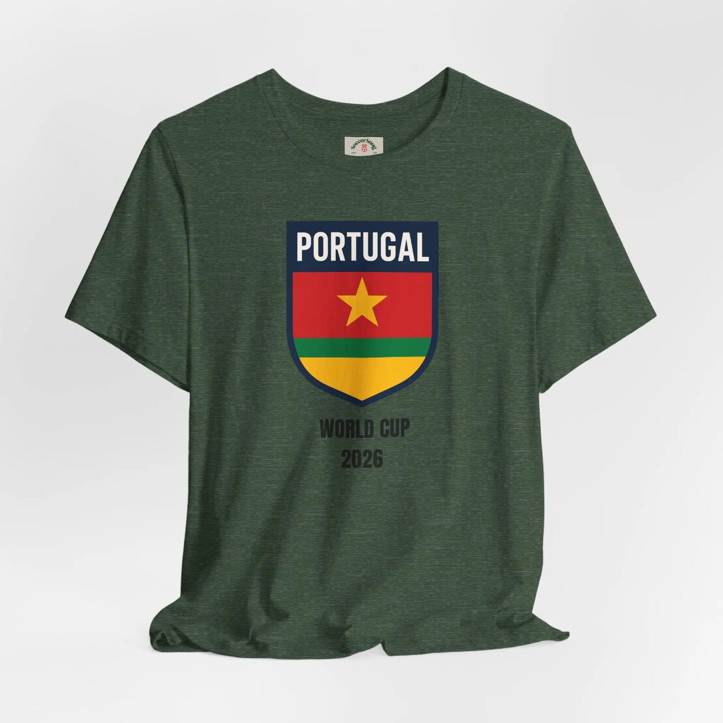 Portugal World Cup 2026 Unisex Premium Fitted Cotton Crew Neck Tee by Printify