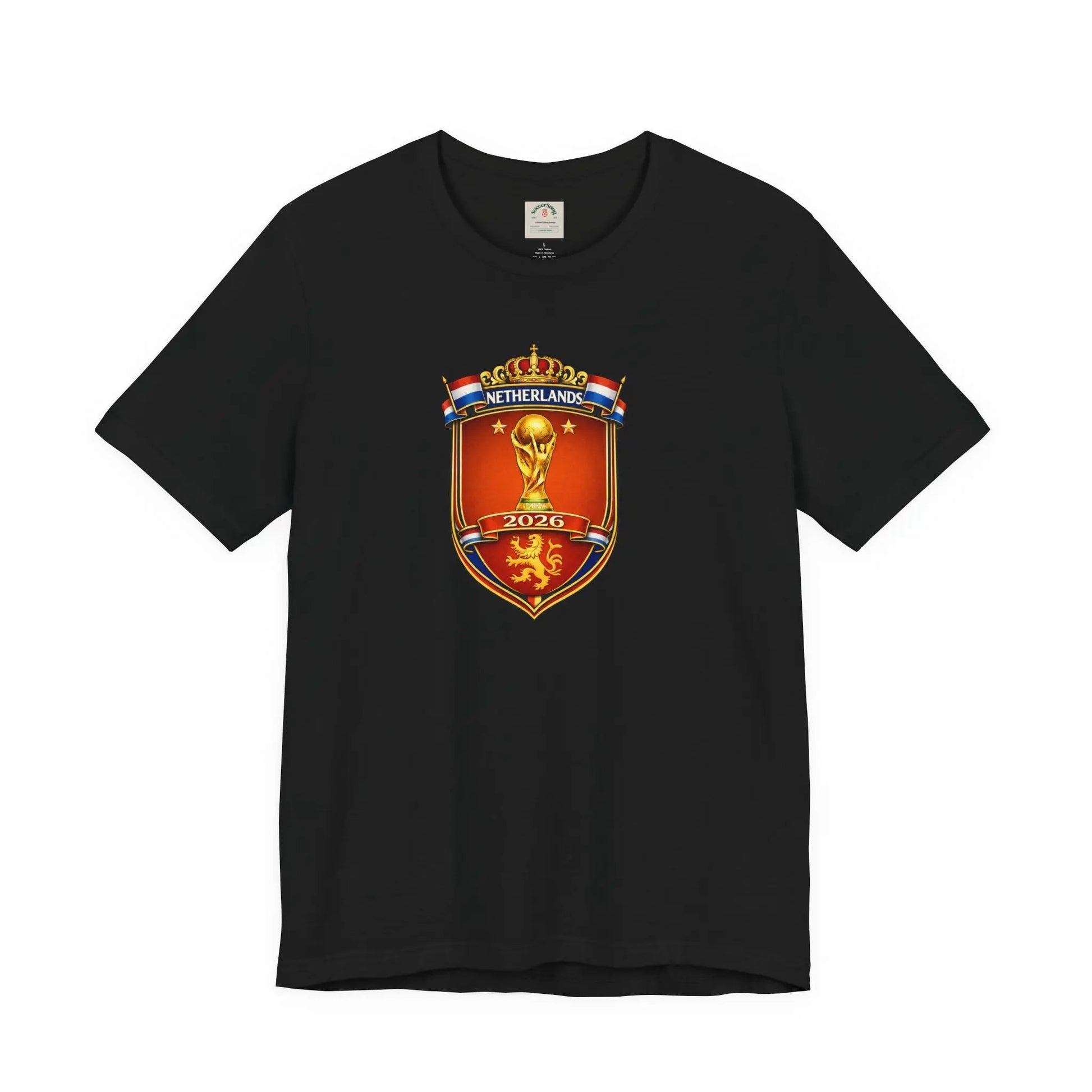 Netherlands World Cup 2026 Soccer Crest T-Shirt by Printify