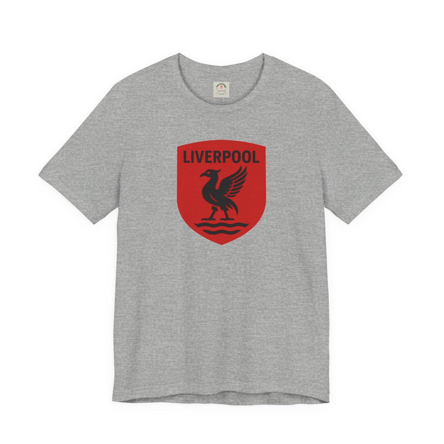Liverpool Crest T Shirt Retro Red Shield Football Tee