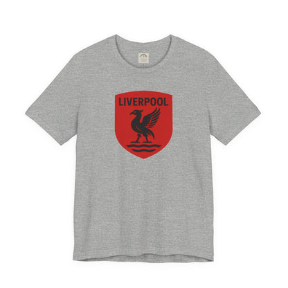 Liverpool Crest T Shirt Retro Red Shield Football Tee
