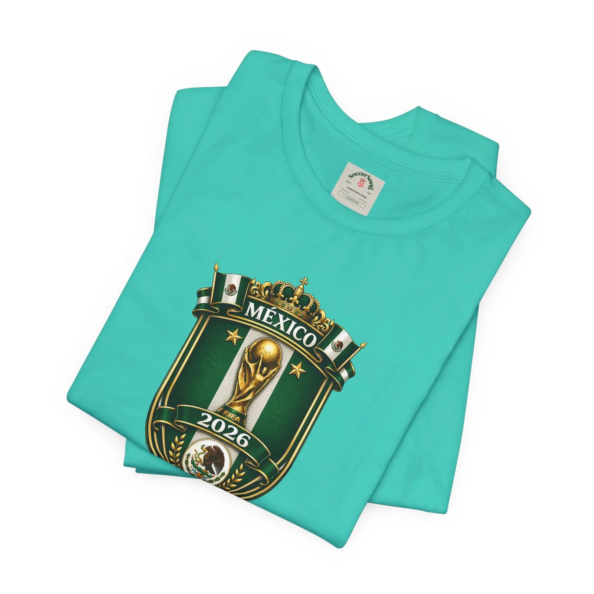 Mexico 2026 World Cup Crest T-Shirt — Soccer Fan Jersey Tee by Printify