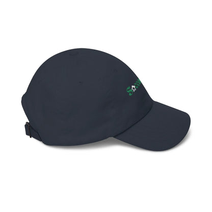 SoccerSnug Embroidered Dad Cap Casual Soccer Fan Baseball Hat by Printify