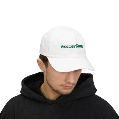 SoccerSnug Embroidered Dad Cap Casual Soccer Fan Baseball Hat by Printify