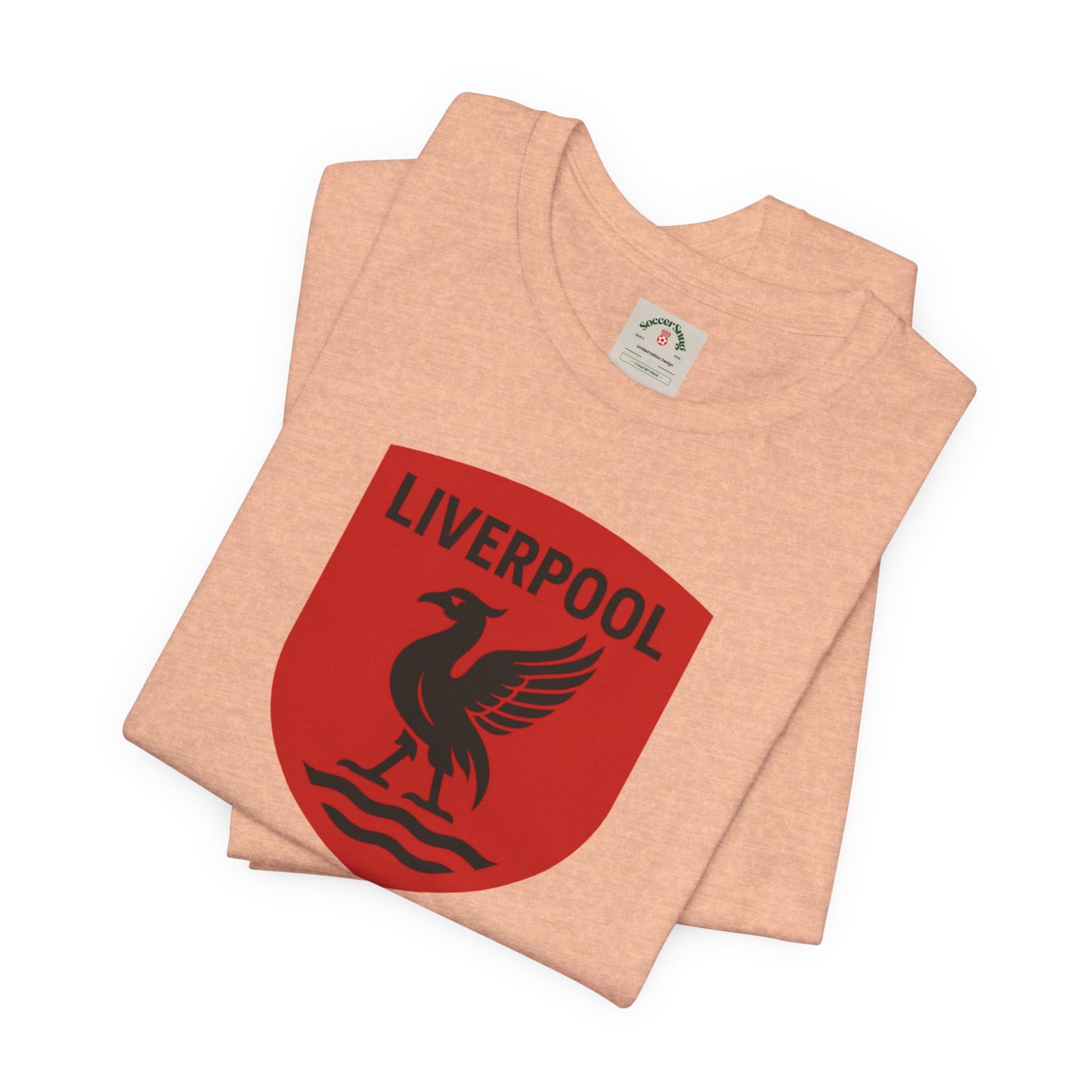 Liverpool Crest T Shirt Retro Red Shield Football Tee