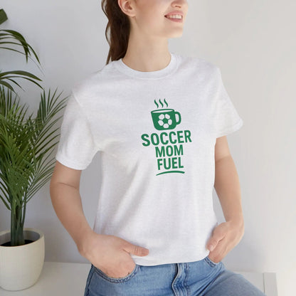 Soccer Mom Fuel T-Shirt — Coffee & Soccer Graphic Tee for Sports Moms by Printify