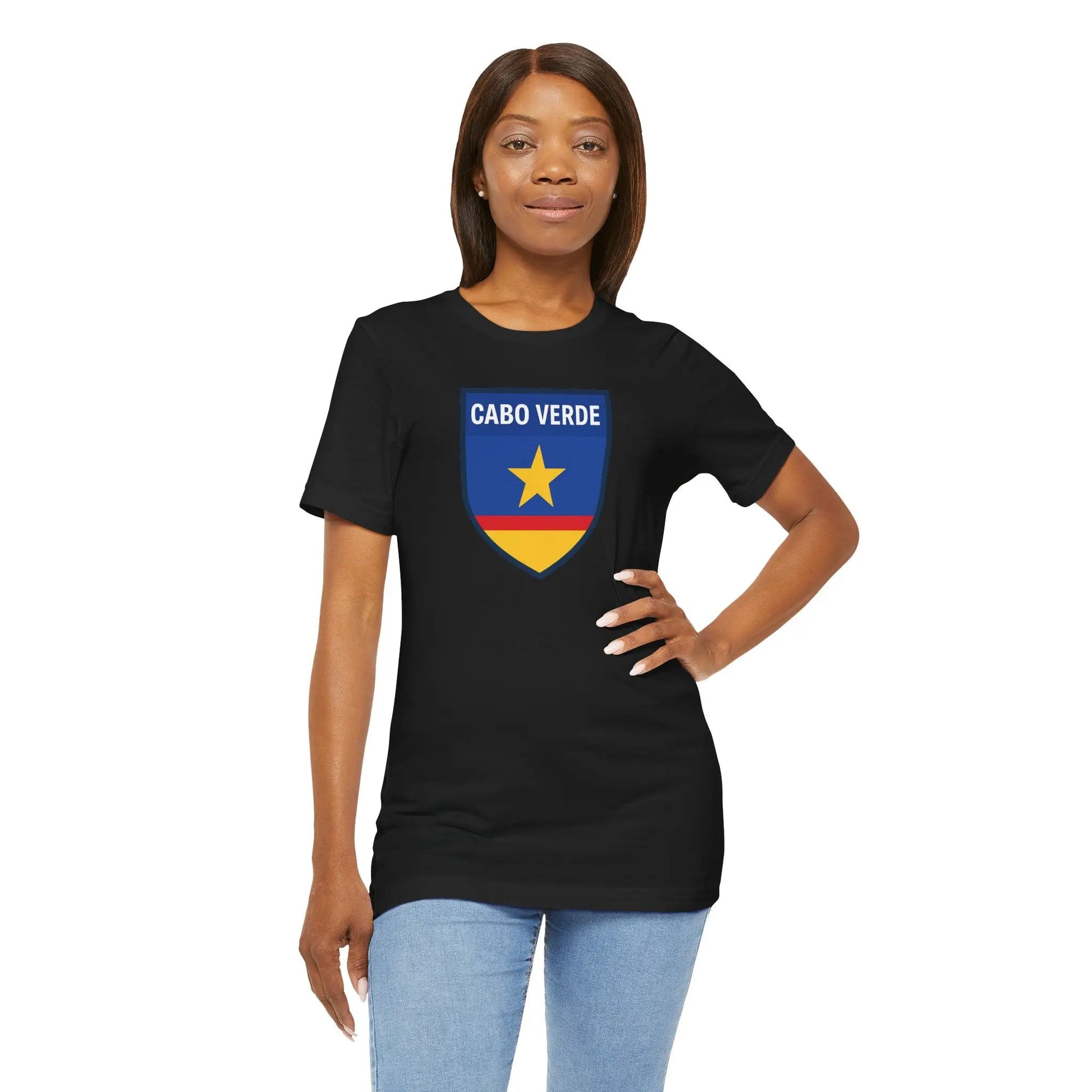Cabo Verde Shield T‑Shirt — Cape Verde Pride Travel Tee by Printify