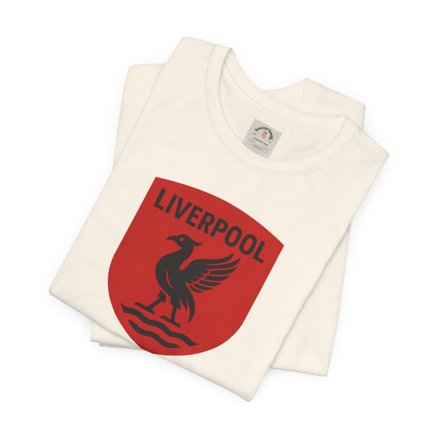 Liverpool Crest T Shirt Retro Red Shield Football Tee