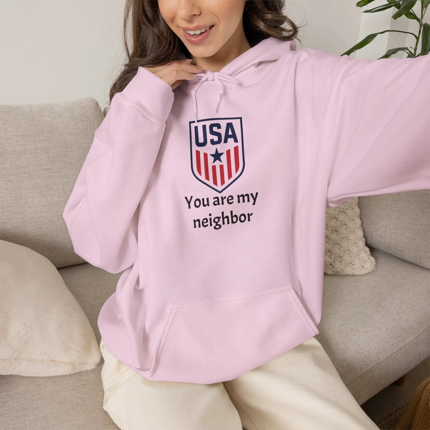 Gildan Heavy Blend Hoodie Unisex With Front Pocket Drawcord by Printify