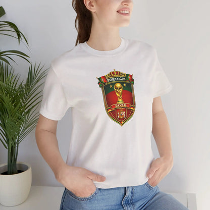 Portugal World Cup Soccer Crest Tee by Printify