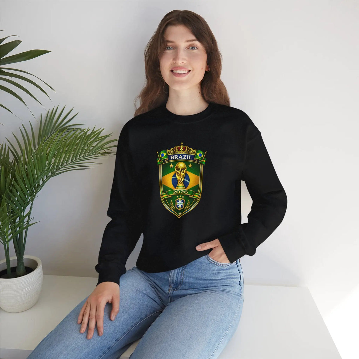 Brazil World Cup 2026 Crewneck Sweatshirt by Printify