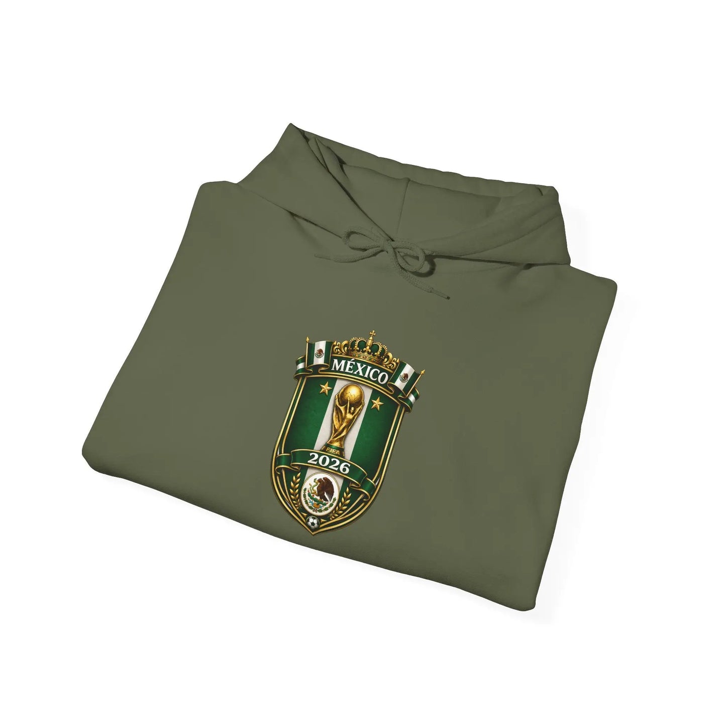 Mexico World Cup Slytherin Crest Hoodie Green Shield Pullover by Printify