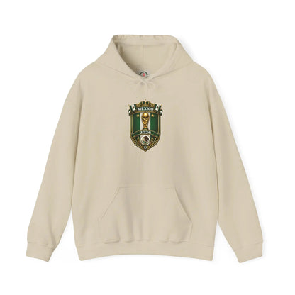 Mexico World Cup Slytherin Crest Hoodie – Hogwarts House Green Shield Pullover by Printify