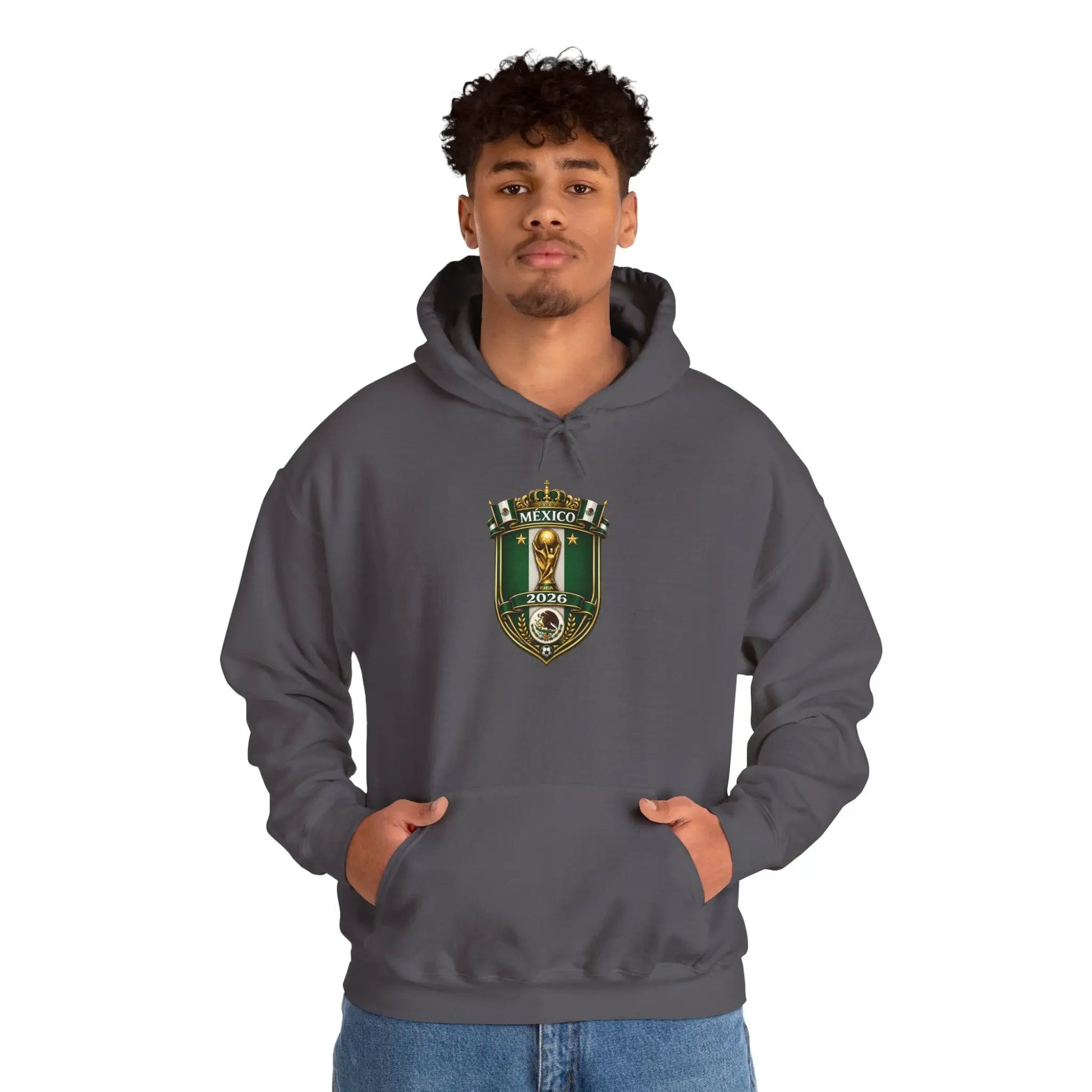 Mexico World Cup Slytherin Crest Hoodie Green Shield Pullover by Printify