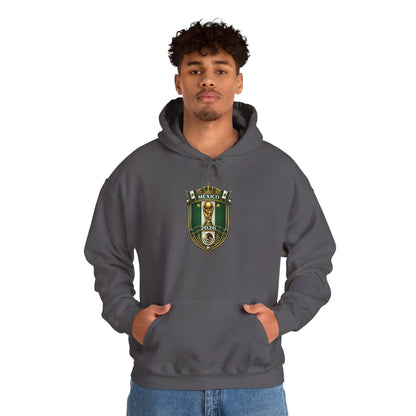 Mexico World Cup Slytherin Crest Hoodie Green Shield Pullover by Printify