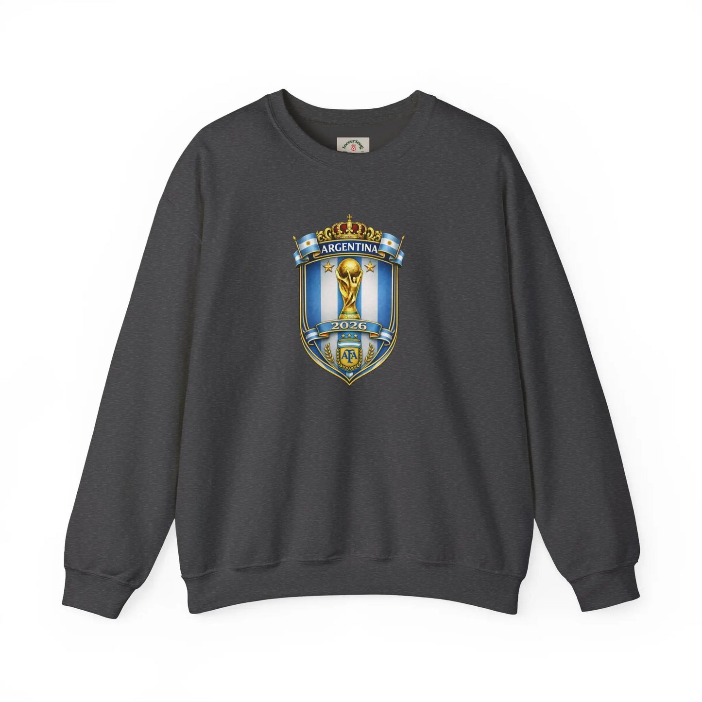 Argentina World Cup Crest Crewneck Sweatshirt by Printify