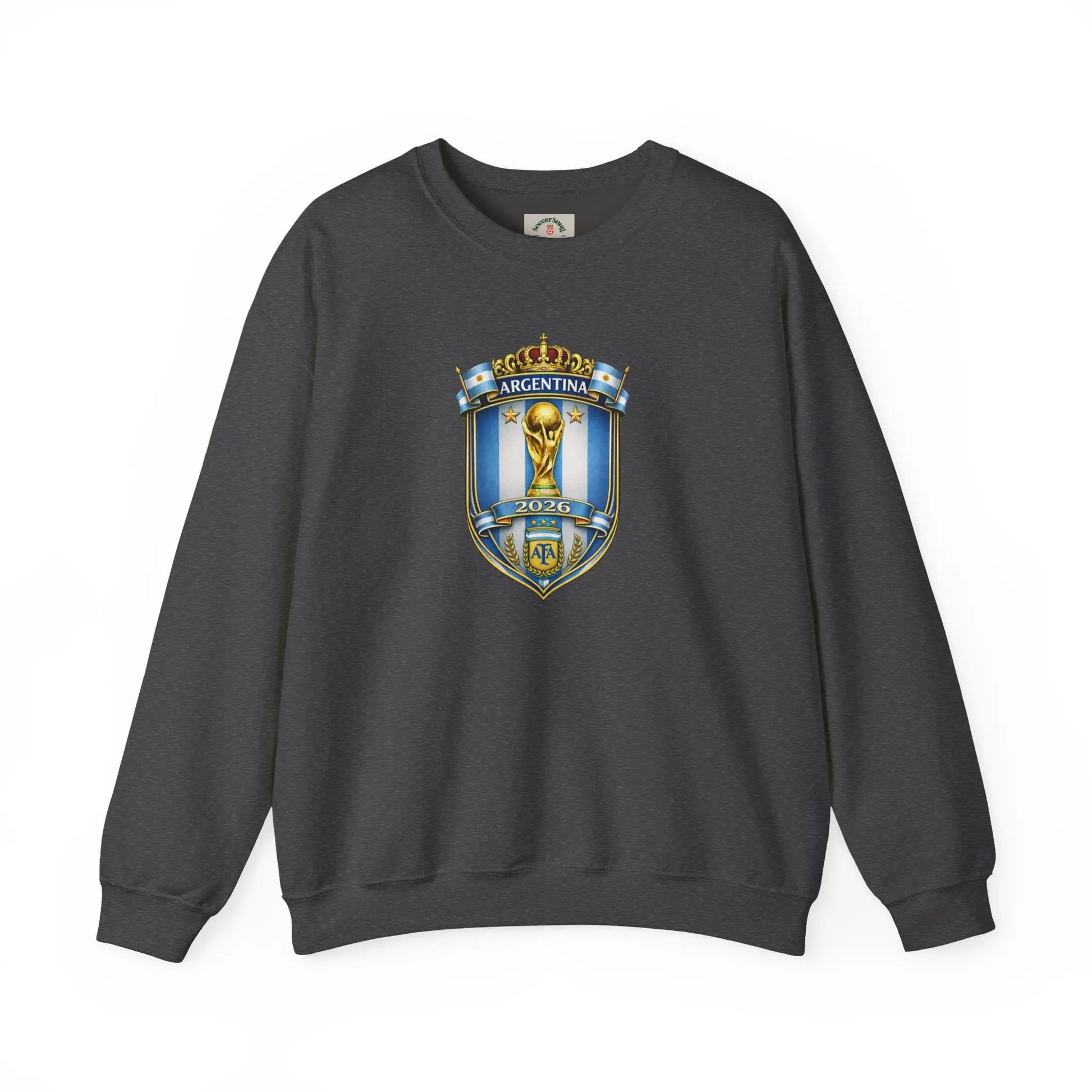 Argentina World Cup Crest Crewneck Sweatshirt by Printify