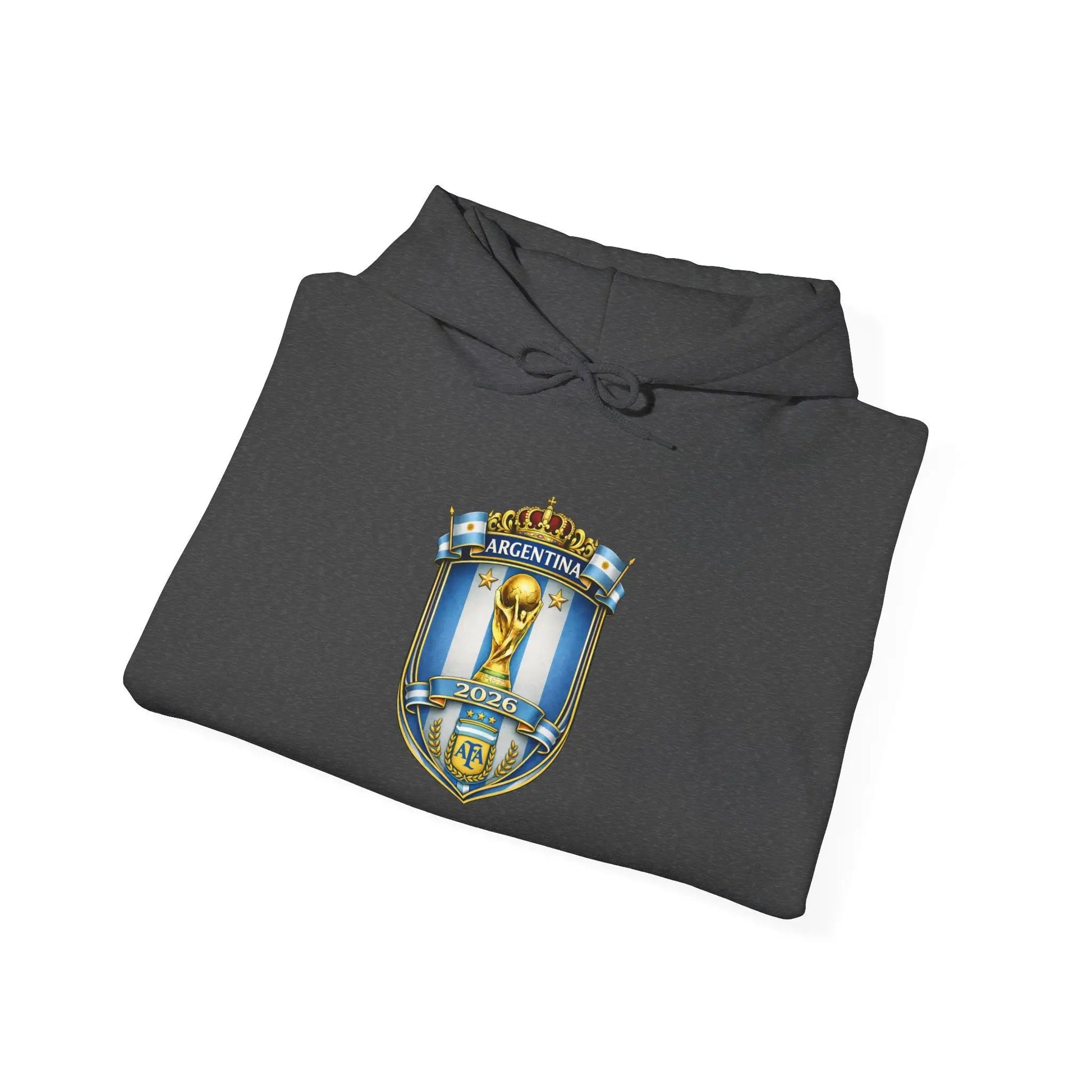 Soccer Trophy Crest Hoodie - Champion Shield Football Pullover by Printify