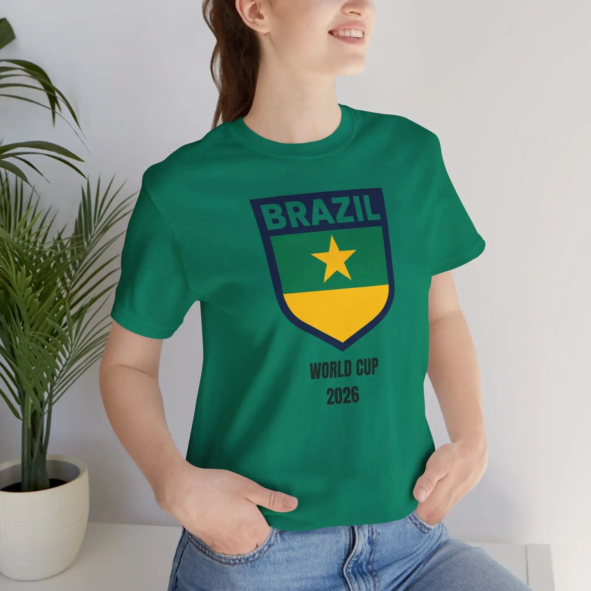 Brazil World Cup 2026 Unisex Cotton Crew Tee by Printify