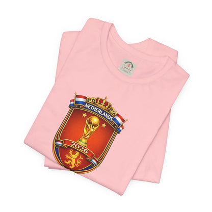 Netherlands World Cup 2026 Soccer Crest Tee Shirt Lions by Printify