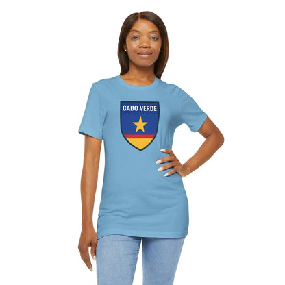 Cabo Verde Shield T‑Shirt — Cape Verde Pride Travel Tee by Printify