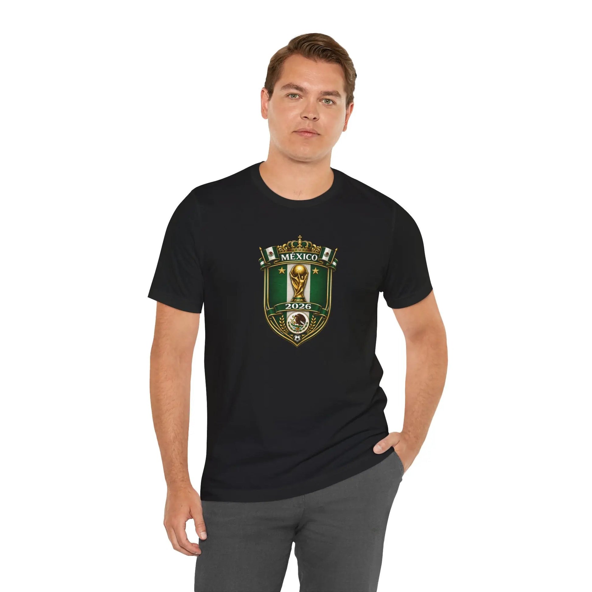Mexico 2026 World Cup Crest T-Shirt — Soccer Fan Jersey Tee by Printify