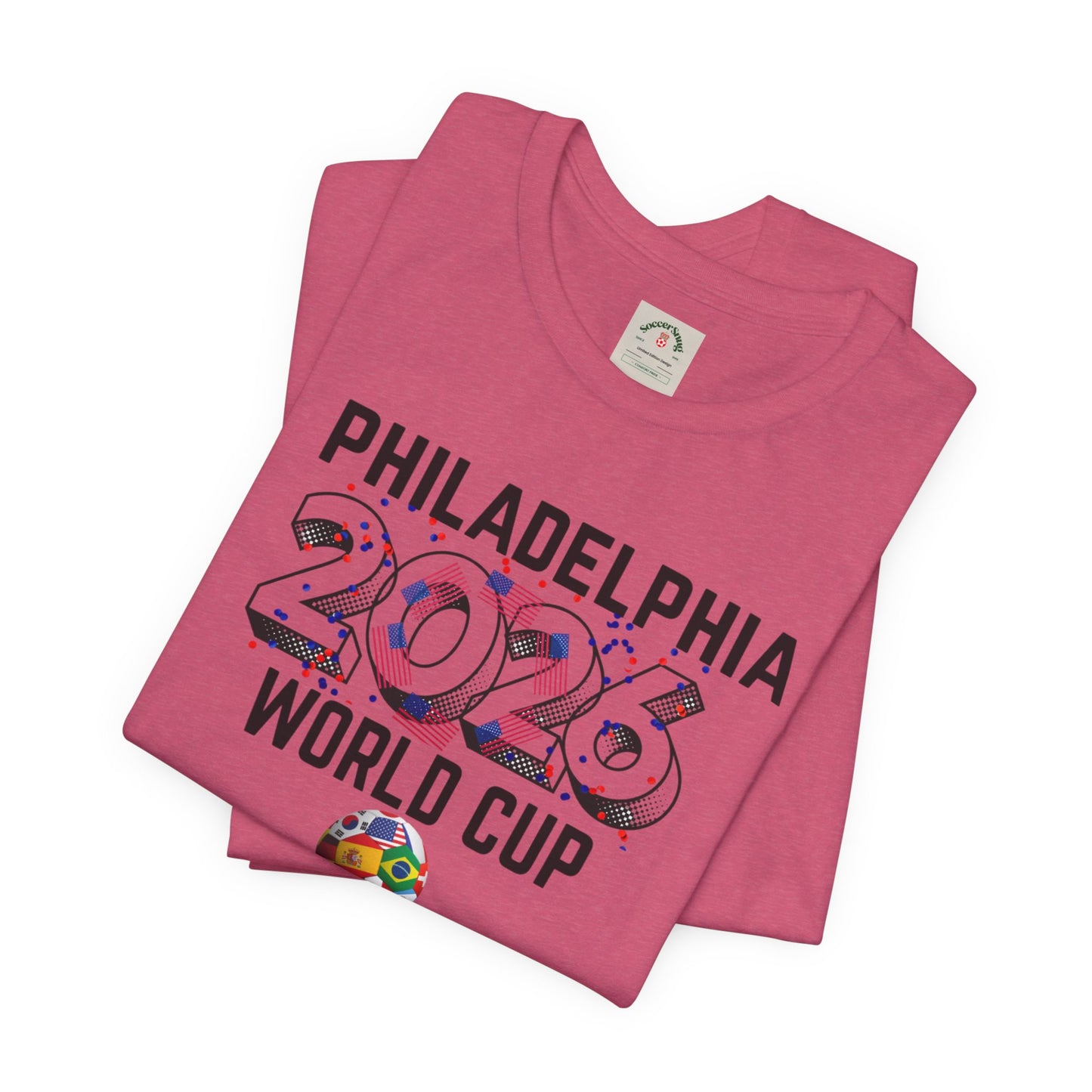 Philadelphia World Cup 2026 Unisex Streetwear Cotton Crew Tee