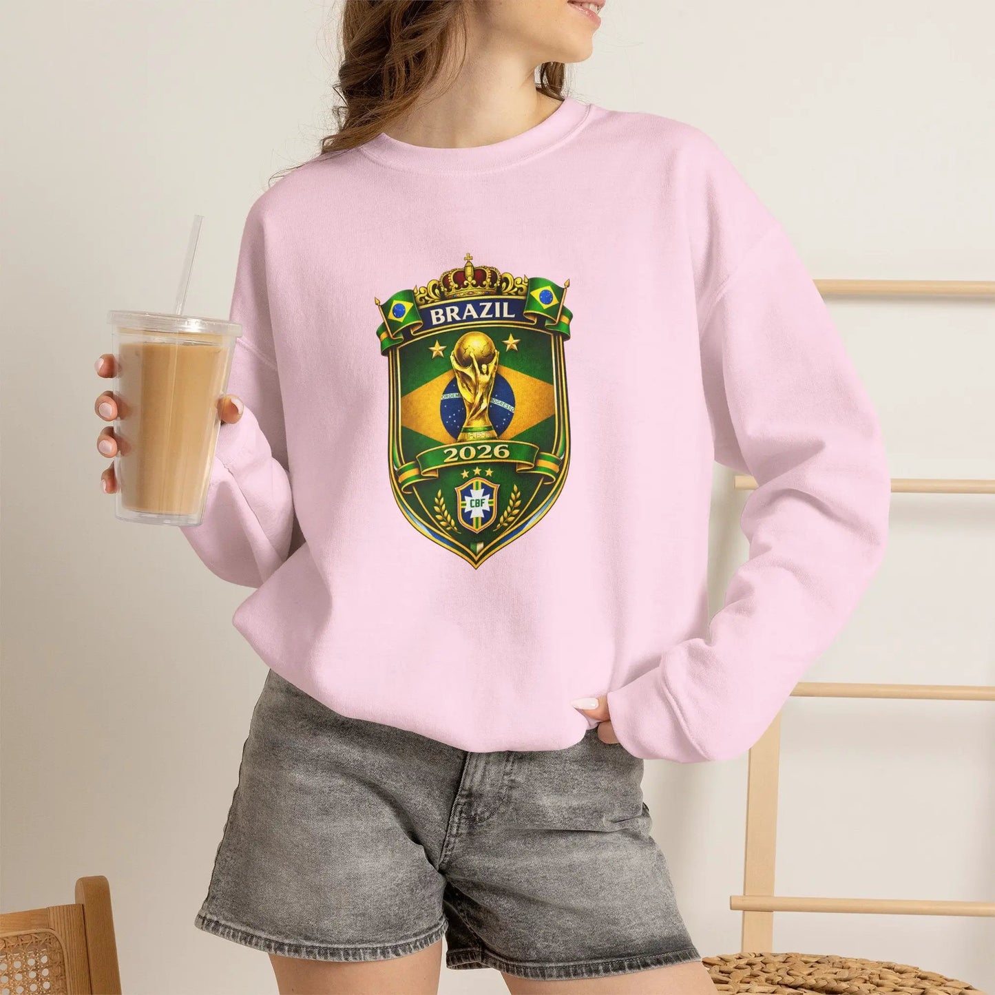 Brazil World Cup 2026 Crewneck Sweatshirt by Printify