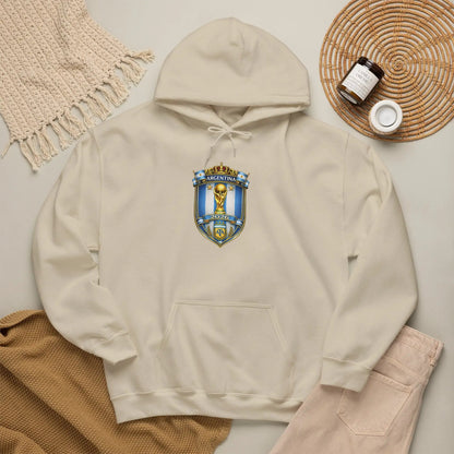 Soccer Trophy Crest Hoodie - Champion Shield Football Pullover by Printify