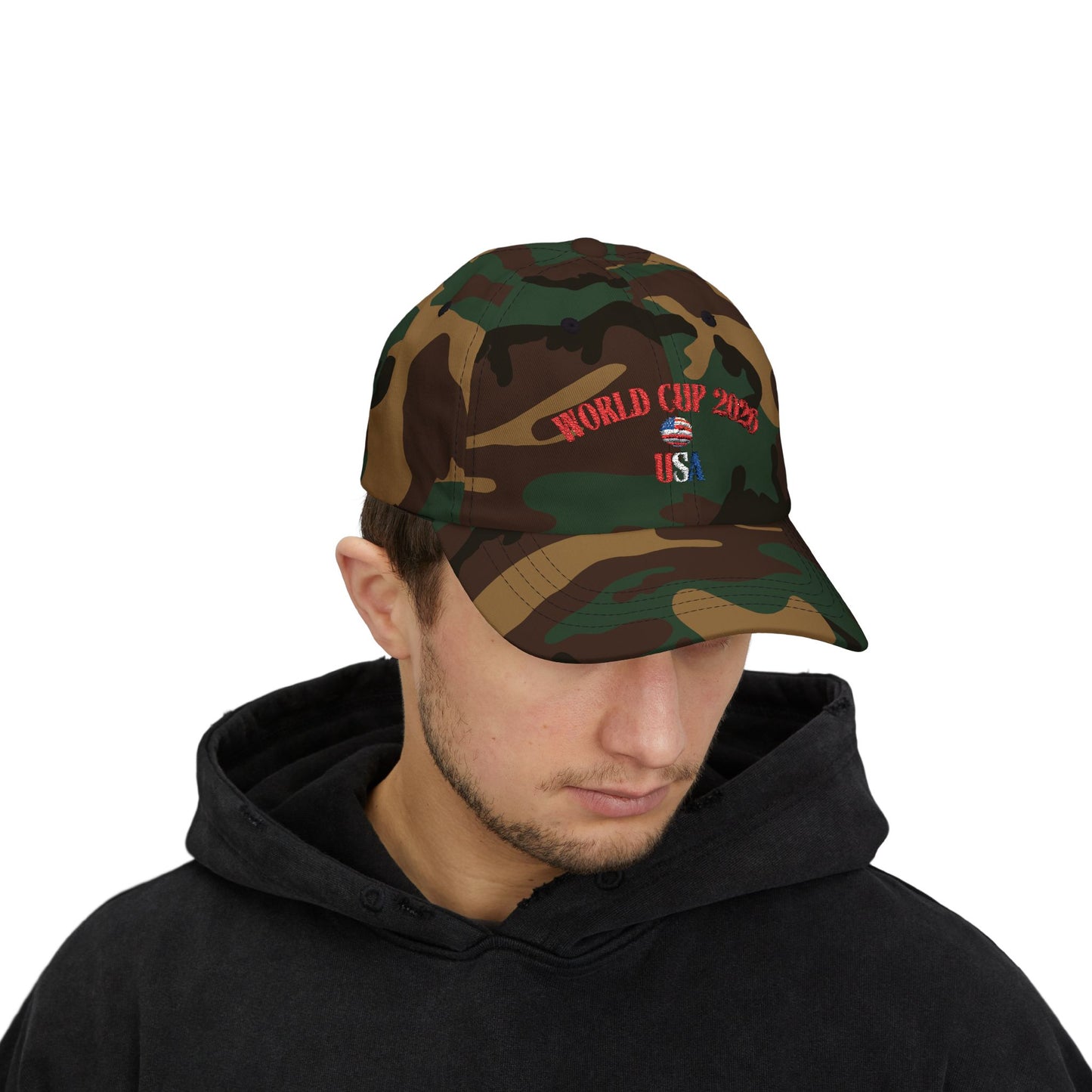 World Cup 2026 USA Dad Cap – Embroidered Soccer Ball Baseball Hat